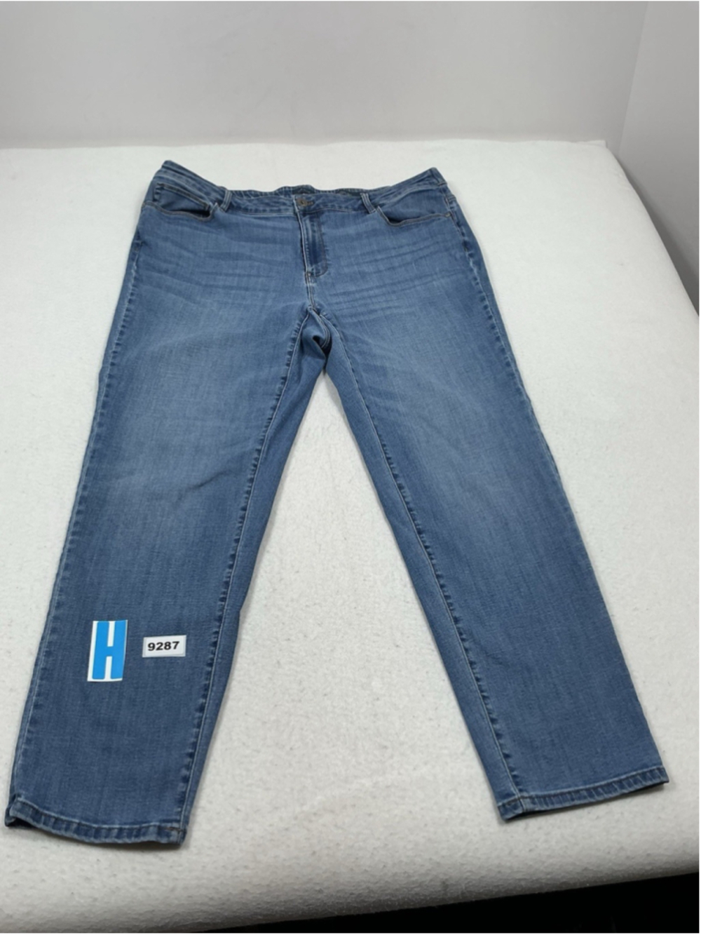 Womans Excellent Jill Denim Boyfriend Straight Leg Ankle Stretch Blue Jeans 20 W